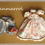 ナチュラルな春ワンピースとケープセット　＊ブライス　blythe＊　