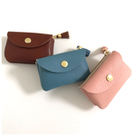 ふたごミニ財布   (ピンク ブルー レンガ)