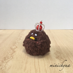 【期間限定SALE】とりまろストラップ☆こげ茶あみぐるみ