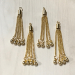 GOLD CHAIN ROUND BEADS CHARM PARTS