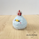 とりまろストラップ☆水色あみぐるみ