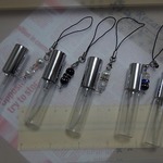 天然石香水アトマイザーストラップ★シルバー色
