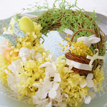 <お取り置き中>陶器ウサギのイースターWreath2018