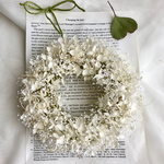 white紫陽花のシンプルリース