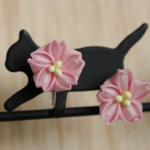 シンプルな桜のピアス イヤリング  つまみ細工  お花見に♪