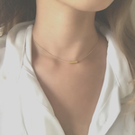 Quadrangular Prism Gold Necklace