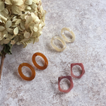 marble ピアス（クリーム）