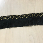 BLACK GOLD FRINGE TASSEL RIBBON TAPE BRAID PARTS