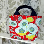 New Textile☆◆2ポケット付！おさんぽトート･ Pristine Poppy◆