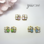 ミルキーカラービジューピアス・イヤリング