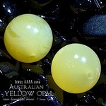 ■スペシャル販売!!■オーストラリアン イエローオパール ・宝石質AAAAランク✧【稀少産地!! 美しい色彩✧】約7〜7.5ｍｍ珠【１石】セット【オーストラリア産✧】