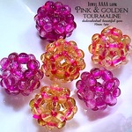 【贅沢宝石質!!✧】■ピンクトルマリン12面体■AAAAランク✧【美しいシラーと結晶!!】約9.5〜10ｍｍ珠【１石】セット【ブラジル産】
