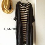 リネンのカシュクールワンピース■チャコール