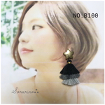 No.B100 ♛︎3連タッセル×ゴールドの星 ピアス / イヤリング