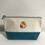 刺繍ワッペンポーチ★ハリネズミ