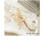 布花のブローチ*アンティークカラー ivory【入学式、入園式、卒園式に】