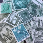 古切手【緑色Mix】25枚