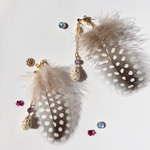 SALE .:*:*チェーン&はねのバックキャッチ 3wayピアス.:*:*