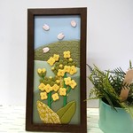 菜の花   春のちりめん押し絵