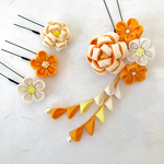 つまみ細工 卒業式袴 髪飾り 山吹