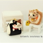 [ ｃ様オーダー品 ] 「食パンとおにぎりに入っちゃった猫ちゃん」