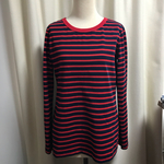 赤x紺 ボーダー長袖Tシャツ