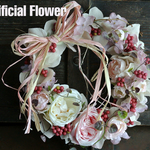 再販・さくら色♪ピンク リース　アーティフィシャルフラワー　 響花