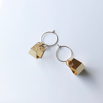 ¥600→¥400個性的シンプル2wayフープピアス