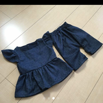 デニムのセットアップ