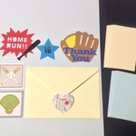 メッセージカード２０枚＆寄せ書きデコ素材⚾️野球(687)