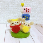 【m様 ご注文品】うさぎさんの端午の節句☆羊毛フェルト