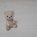 5.5cm ビスコースのミニクマちゃん (ベージュ)