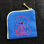 刺繍 ピルポーチ お腹の弱いグラサンアフロ男