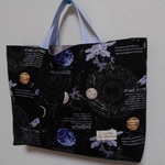 再販無し　宇宙のレッスンバッグ　黒　プラネット