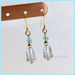 天然石アパタイトの🌷チューリップピアス／イヤリング