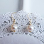 大きな8.5mm あこや真珠ピアス  ME0215-001