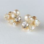 14kgf＊スワロフスキー＊白露草＊シェル＊花＊イヤリング＊ピアス