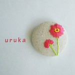 ガーベラ🌼刺繍ヘアゴム／ブローチ
