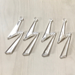 VINTAGE CLEAR BOLT THUNDER DESIGN PENDANT CHARM BEADS