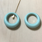 VINTAGE SEAGREEN ROUND FOOP BEADS