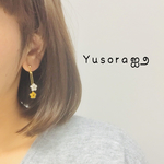 🌼ゆらゆら小花のピアス♡    黄色