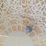 ラブラドライトの一粒ネックレス