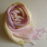 バンブー（竹）ストール 「虹色・黄檗色」