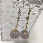  フェイクファー ピアス