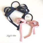 【受注製作 196】ファブリックリボンで作るJellyfish ribbon♡選べるサイズ2タイプ&選べる4色