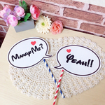 ウエディング＊結婚式＊フォトプロップス＊MARRYME？YEAH！2点セット
