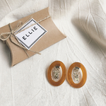 【受注制作】flower bouquet oval earrings