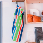 大人用ストライプエプロン（ワンタッチ）