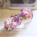 *＊Kazariya*＊なちゅらる浪漫.。＊すみれ色の薔薇を主に.。ナチュラル可愛いロングバレッタ*＊