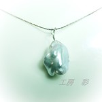 ☆新作☆Aランク・ケシ型シルバーホワイト淡水パールのネックレス